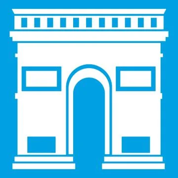 Triumphal arch icon white イラスト素材