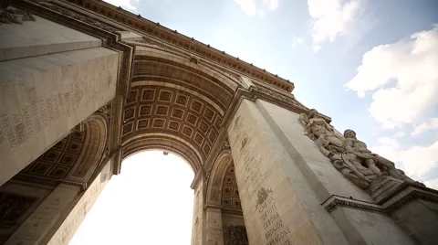 Triumphal Arch in Paris Stock Footage 48709129
