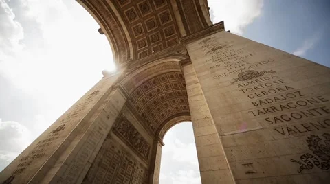 Triumphal Arch in Paris Stock Footage 48709190