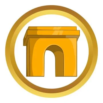 Triumphal arch, Paris vector icon Stock-Illustration
