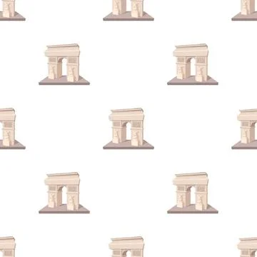 Triumphal arch pattern seamless vector Stock Illustration