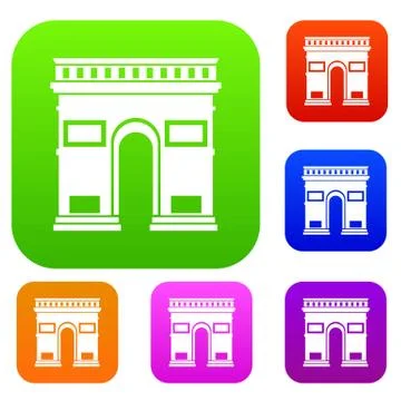 Triumphal arch set collection Illustrazione stock