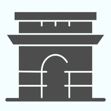 Triumphal Arch solid icon. French Arch of Triumph vector illustration isolated Stock-Illustration