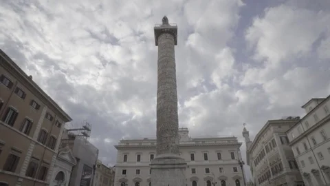 Triumphal Column of Marcus Aurelius co092a Stock Footage 84954610