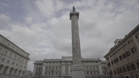 Triumphal Column of Marcus Aurelius co093a Stock Footage 84954898