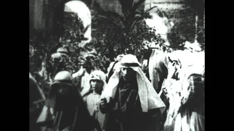 Triumphal Entry into Jerusalem - Matthew 21:8 Stock Footage 156002856