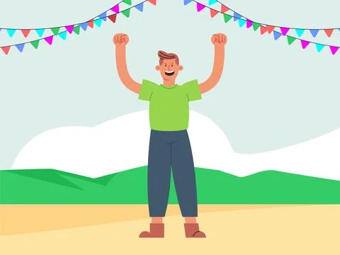 Triumphant Concept Illustration Stock Illustration