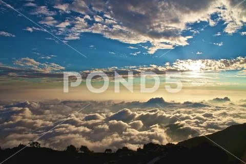 Triund, heavenly abode of the clouds 2 Stock Photos