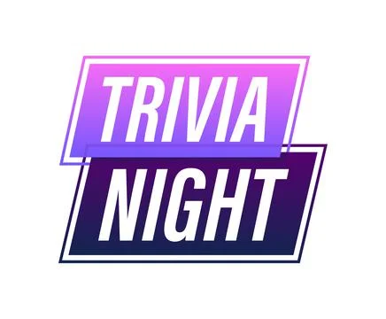 Trivia night Button, icon, emblem, label. Vector stock illustration. Stock Illustration