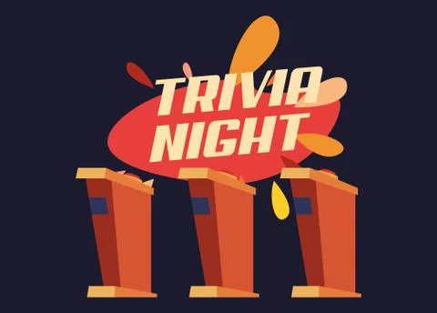 Trivia night design Illustrazione stock