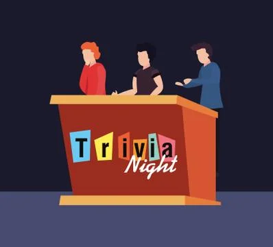 Trivia night design Illustrazione stock