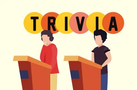Trivia night design Illustrazione stock