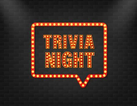 Trivia night light for flyer design. Vector background. Poster, banner. Light イラスト素材