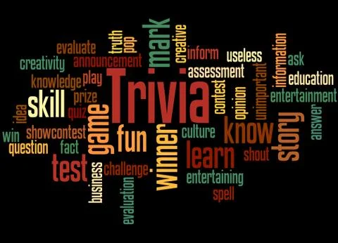 Trivia, word cloud concept Ilustração Stock