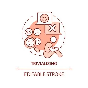 Trivializing turquoise concept icon Illustrazione stock