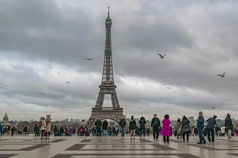 Trocadero Eiffel Tower Viewpoint, Paris Stock-Fotos