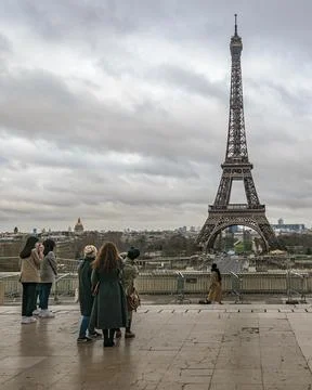 Trocadero Eiffel Tower Viewpoint, Paris Stock Photos