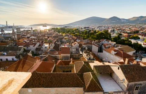 Trogir panoramic view Stock Photos