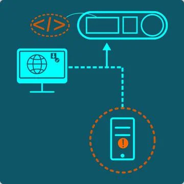 Trojan Horse Malware – Concealed Malicious Code Hidden Inside a Disguised File Stock Illustration