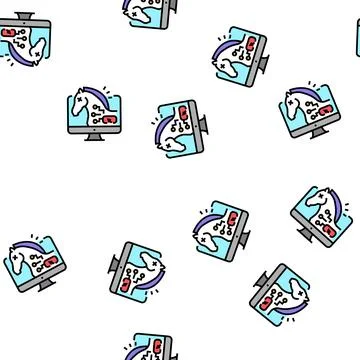 Trojan horses vector seamless pattern 스톡 일러스트