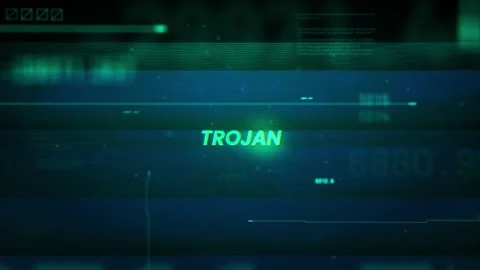 Trojan on Noise Glitch Error technology futuristic data background Stock Footage 343326175