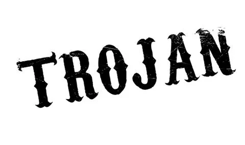 Trojan rubber stamp Illustrazione stock