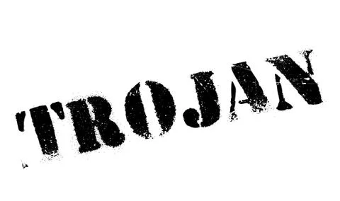 Trojan rubber stamp Illustrazione stock