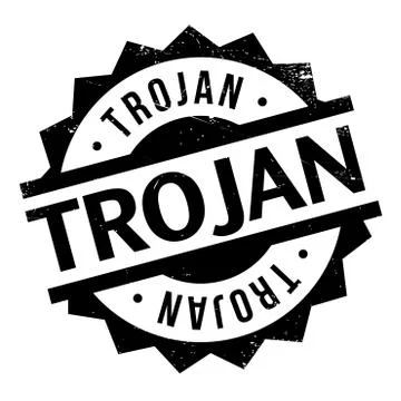 Trojan rubber stamp Illustrazione stock