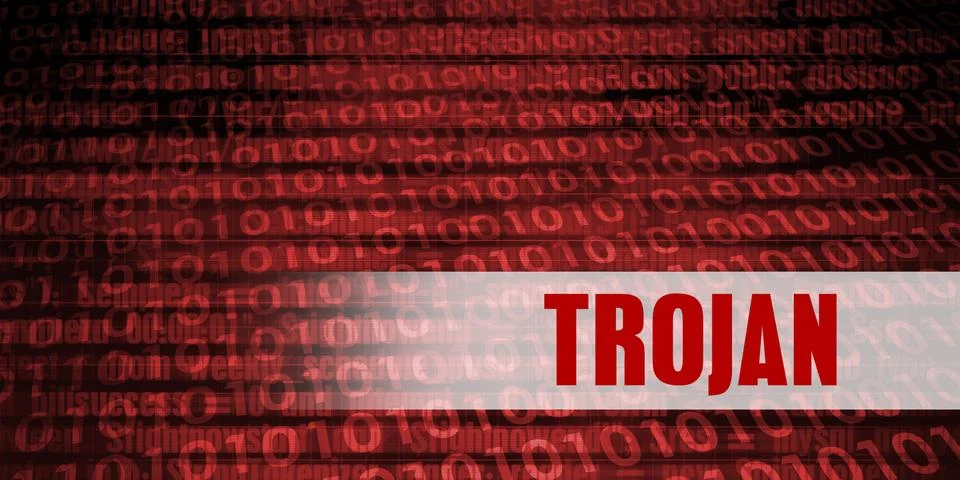 Trojan Security Warning 스톡 사진
