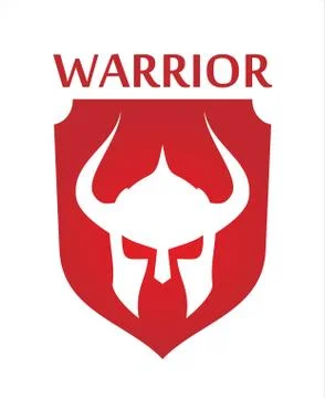 Trojan, sparta, warrior head on shield, warrior logo Stock Illustration