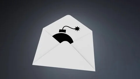 Trojan virus. E-mail virus. attack via the global network.. Video stock 76497819