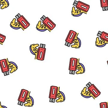 Trojan virus vector seamless pattern Stockillustratie