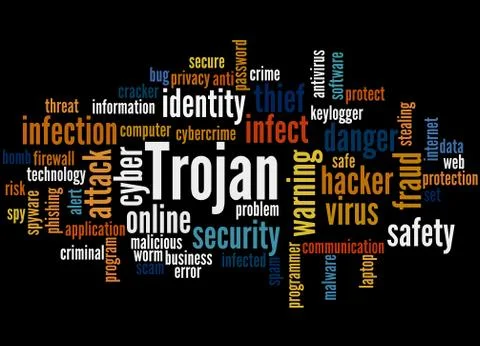 Trojan, word cloud concept 스톡 일러스트