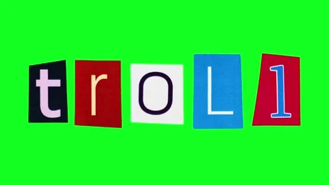 Troll Brightly Colored Graffitistyle Text Over Background Warns Against Harmful Stock Footage 326811514