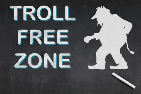 Troll free zone Foto stock