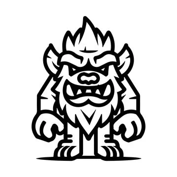Troll icon or modern line symbol. Vector line art and icon design with bold.. Stock Illustration