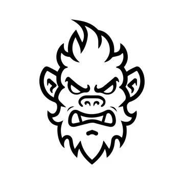 Troll icon or modern line symbol. Vector line art and icon design with bold.. Stock Illustration