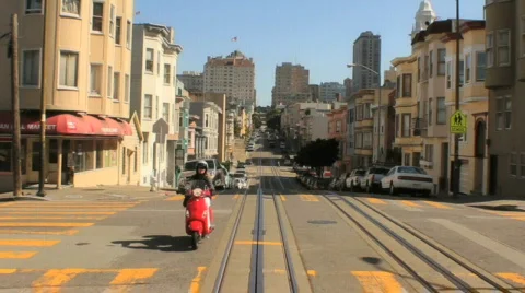 Trolley and Scooter Stock Footage 721087