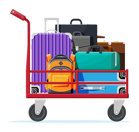Trolley baggage icon 스톡 일러스트