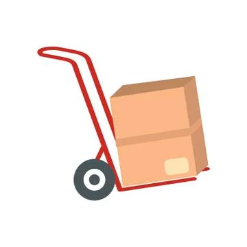Trolley box on white background. Vector illustration. EPS 10. Stock Illustration
