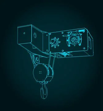 Trolley for bridge crane Stock Illustration