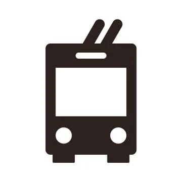 Trolley bus icon Illustrazione stock