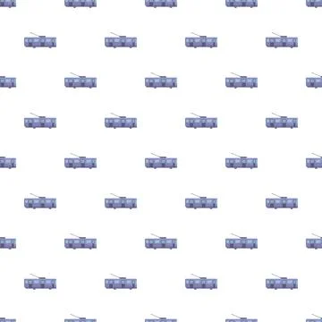 Trolley bus seamless pattern for public transport concept Stock Illustration