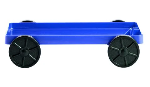 Trolley for experiments in physics on white background Stock Photos