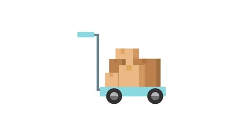 Trolley icon animation Stock Footage 142019064