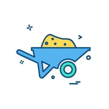 Trolley icon design vector 스톡 일러스트