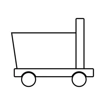 Trolley icon vector Stock Illustration