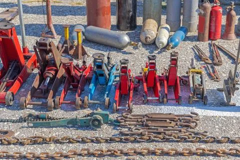 Trolley Lifting Jacks Stock Photos
