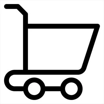 Trolley line icon vector illustration isolated on white background Stock Illustration
