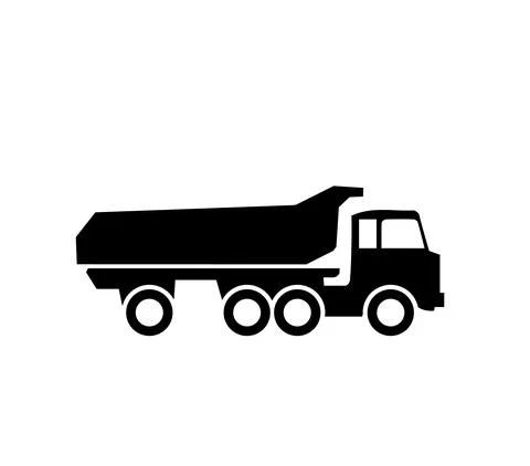 Trolley. A lorry at a construction site Stock Illustration